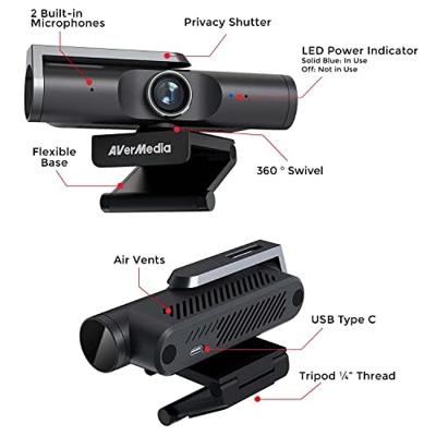 AVerMedia PW515 webcam 3840 x 2160 Pixels USB Zwart