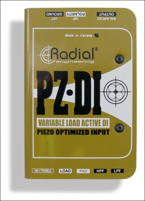 Radial PZ-DI DI-box voor akoestische- en orkest-instrumenten