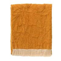 Dutch Decor Plaid 140x180 cm - FLORINE - effen kleur - franjes - geel - thumbnail