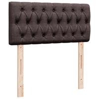 Boxspring met matras stof donkerbruin 80x200 cm - thumbnail