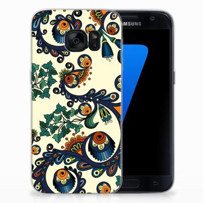 Siliconen Hoesje Samsung Galaxy S7 Barok Flower