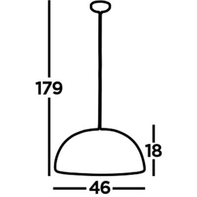 Searchlight Zwart gouden hanglampHoneycomb Ø 45,5cm - 6841BGO