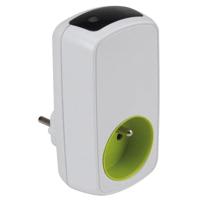 Perel contactdoos met timer, wit, voor België - thumbnail