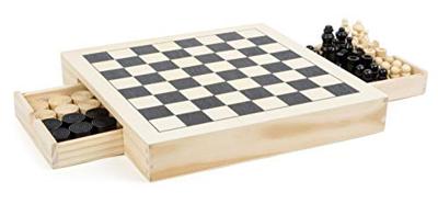 Small Foot Spellendoos 3in1 Schaken Dammen Molenspel