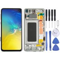 LCD-scherm en digitizer volledige montage met frame voor Galaxy S10e (zilver) - thumbnail