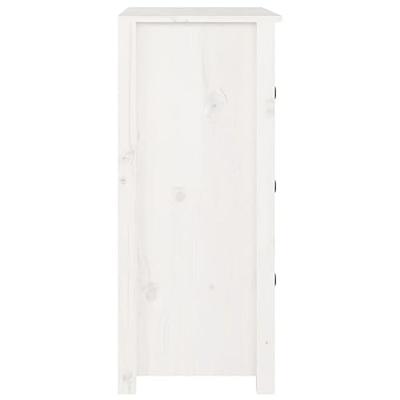 Dressoir 70x35x80 cm massief grenenhout wit - thumbnail