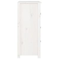 Dressoir 70x35x80 cm massief grenenhout wit - thumbnail