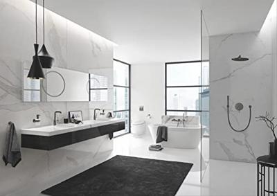 Glas/Zeepschaalhouder GROHE Essentials Hard Graphite Geborsteld Glas/Zeepschaalhouder GROHE Essentials Hard Graphite Geborsteld
