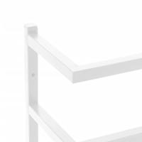 VidaXL Handdoekenrek 24x12x48 cm staal wit - thumbnail