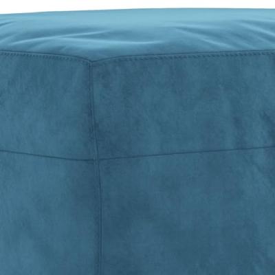 4-delige Loungeset met kussens fluweel blauw - thumbnail