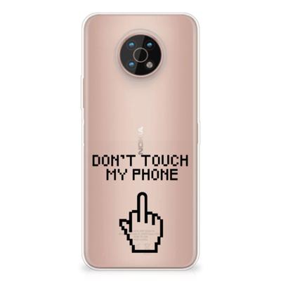 Nokia G50 Silicone-hoesje Finger Don't Touch My Phone Nokia G50 Silicone-hoesje Finger Don't Touch My Phone