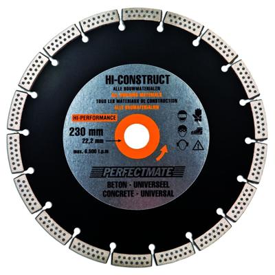 Perfectmate EPU0807 Diamantdoorslijpschijf HI-Construct Universeel & Beton 125 x 22,23mm