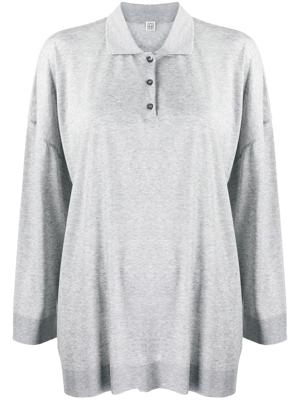 Totême oversized polo shirt - Grey