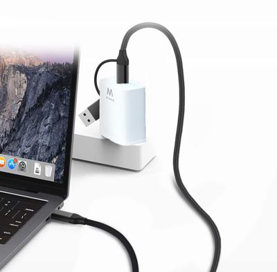 USB-oplaadkabel Ewent EW9918 Zwart 1 m (1 Stuks)