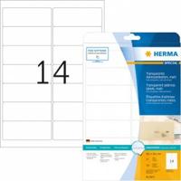 Etiket HERMA 8671 A4 99.1x38.1mm folie transparant mat 350st - thumbnail
