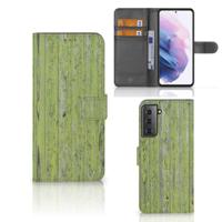 Samsung Galaxy S21 Plus | Book Style Case | Green Wood - thumbnail