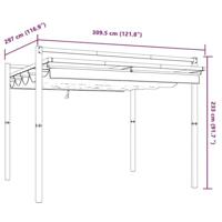 Prieel met uittrekbaar dak 3x3 m aluminium crmekleurig - thumbnail