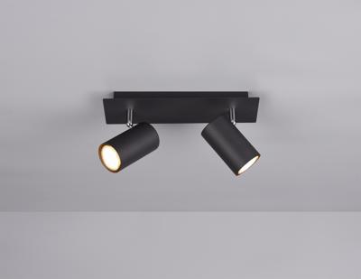 Trio SpotMarley 2-lichts mat zwart - 802400232