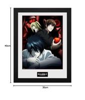 Death Note Framed Print - Light, L and Misa - thumbnail