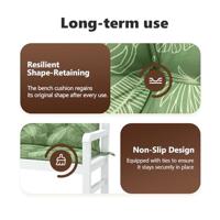 VidaXL Tuinbankkussens 2 st bladpatroon 100x50x7 cm stof - thumbnail