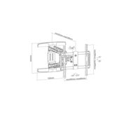 Manhattan 461306 Universal + Curved TV-beugel Voor curved TVs, Kantelbaar, Zwenkbaar 81,3 cm (32) - 137,2 cm (54) Kantelbaar en zwenkbaar - thumbnail