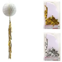 Lampion met kwast 80 cm 2 assorti | 24 stuks - thumbnail