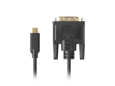 Lanberg CA-CMDV-10CU-0018-BK video kabel adapter 1,8 m USB Type-C DVI-D Zwart