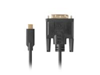 Lanberg CA-CMDV-10CU-0018-BK video kabel adapter 1,8 m USB Type-C DVI-D Zwart - thumbnail