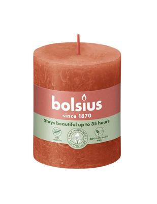Bolsius rustiek stompkaars 80/68 oranje