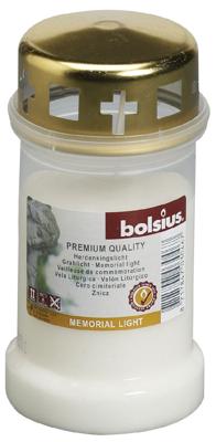 Bolsius Gedenklicht met deksel Wit