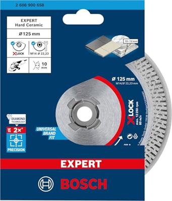 Bosch Accessories 2608900658 EXPERT HardCeramic X-LOCK Diamanten doorslijpschijf Diameter 125 mm Boordiameter 22.23 mm Steen, Beton, Baksteen 1 stuk(s)