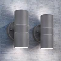 LED-wandlamp buiten op-/neerwaarts RVS 2 st - thumbnail