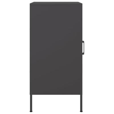 Dressoir 36x39x79 cm staal zwart