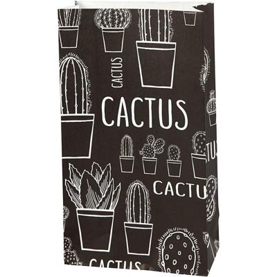 Vivi Gade Papieren zakken, cactus, h: 21 cm, afm 6x12 cm, 80 gr, 8 stuk/ 1 doos