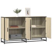 Dressoir 134x35x76 cm bewerkt hout sonoma eikenkleurig - thumbnail