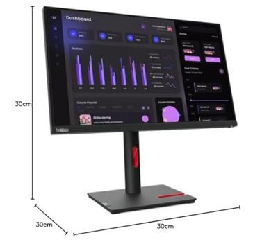 Lenovo ThinkVision T24i-30 LED-monitor Energielabel E (A - G) 60.5 cm (23.8 inch) 1920 x 1080 Pixel 16:9 4 ms DisplayPort, Audio-Line-out, HDMI, USB-A 3.0, VGA