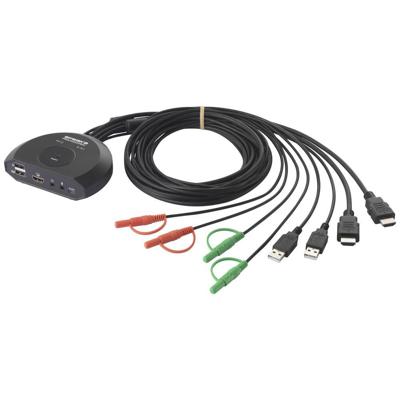SpeaKa Professional SP-KVM-210 KVM-switch 2 poorten HDMI Toetsenbord 4096 x 2160 Pixel SpeaKa Professional SP-KVM-210 KVM-switch 2 poorten HDMI Toetsenbord 4096 x 2160 Pixel