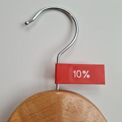 Label vaantje kunststof kleur rood 10%