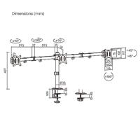 TV houder Ewent EW1513 13"-27" Zwart - thumbnail