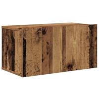 TV-kast set met plank Wandgemonteerd Anders met opslag met de deur 4 pcs Oud hout Medium Bewerkt hout - thumbnail
