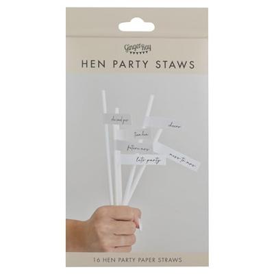 Ginger Ray team bride papieren rietjes set van 16 | 20 stuks