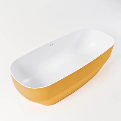 Vrijstaand Bad MONDIAZ STONE 170x75cm Kleur Ocher / Talc Vrijstaand Bad MONDIAZ STONE 170x75cm Kleur Ocher / Talc