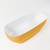 Vrijstaand Bad MONDIAZ STONE 170x75cm Kleur Ocher / Talc - thumbnail
