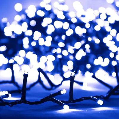 Lichtslinger compact met 400 LED's blauw 4 m PVC - thumbnail