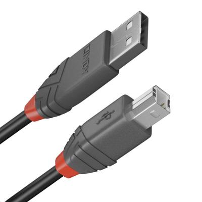 Lindy 36675 5m USB A USB B Mannelijk Mannelijk Zwart USB-kabel