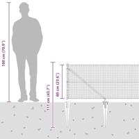 VidaXL Afrasteringspaal zilver 25 x 0,6 m (19 x 19 mm gaas) staal - thumbnail