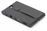 Digitus DA-70865 notebook dock & poortreplicator Bedraad USB 3.2 Gen 1 (3.1 Gen 1) Type-C Zwart - thumbnail