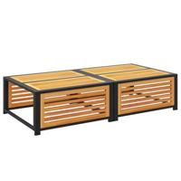 Tuintafel met kruk massief acaciahout - thumbnail