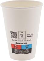 Beker uit karton, 180 ML, wit, pak van 100 stuks - thumbnail
