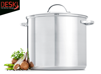 Soeppan met glasdeksel 14L inductie